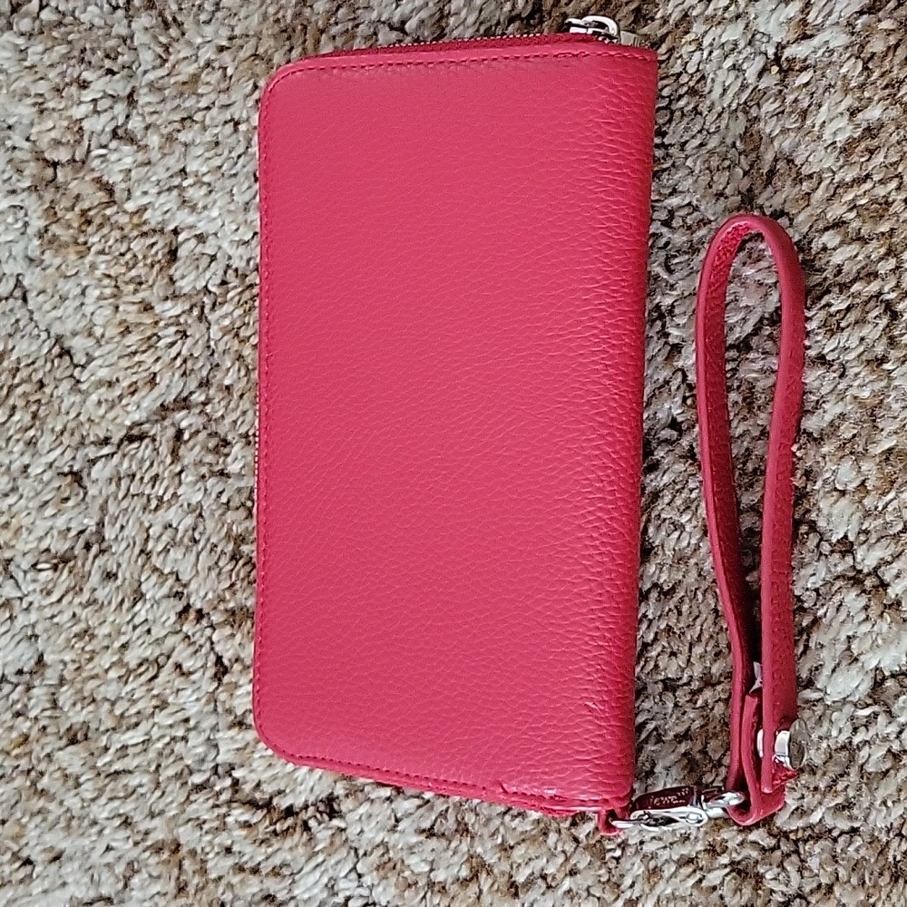 Thirty-one wallet All about the benjamins red in color.